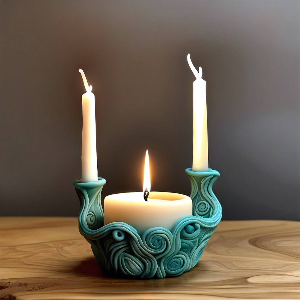 polymer clay unique candle holders