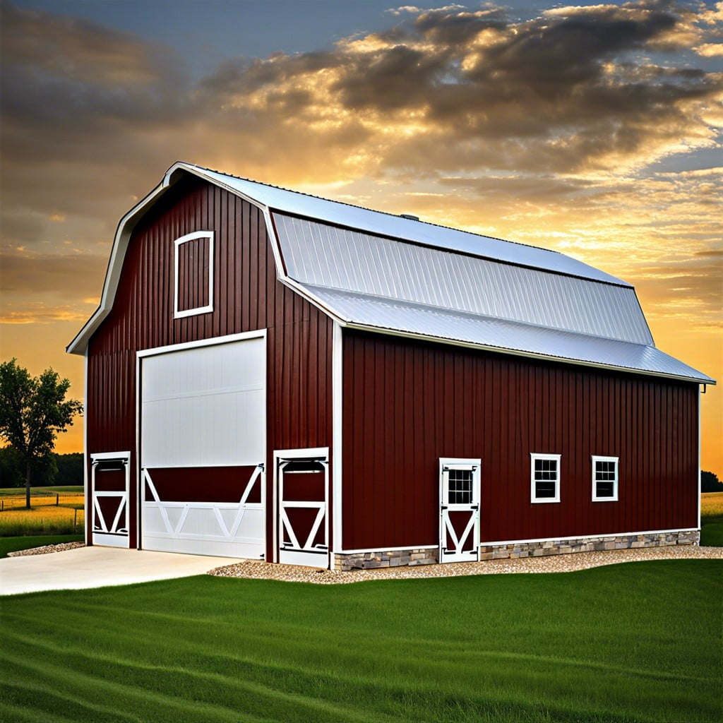 contrast trim ideas for pole barns