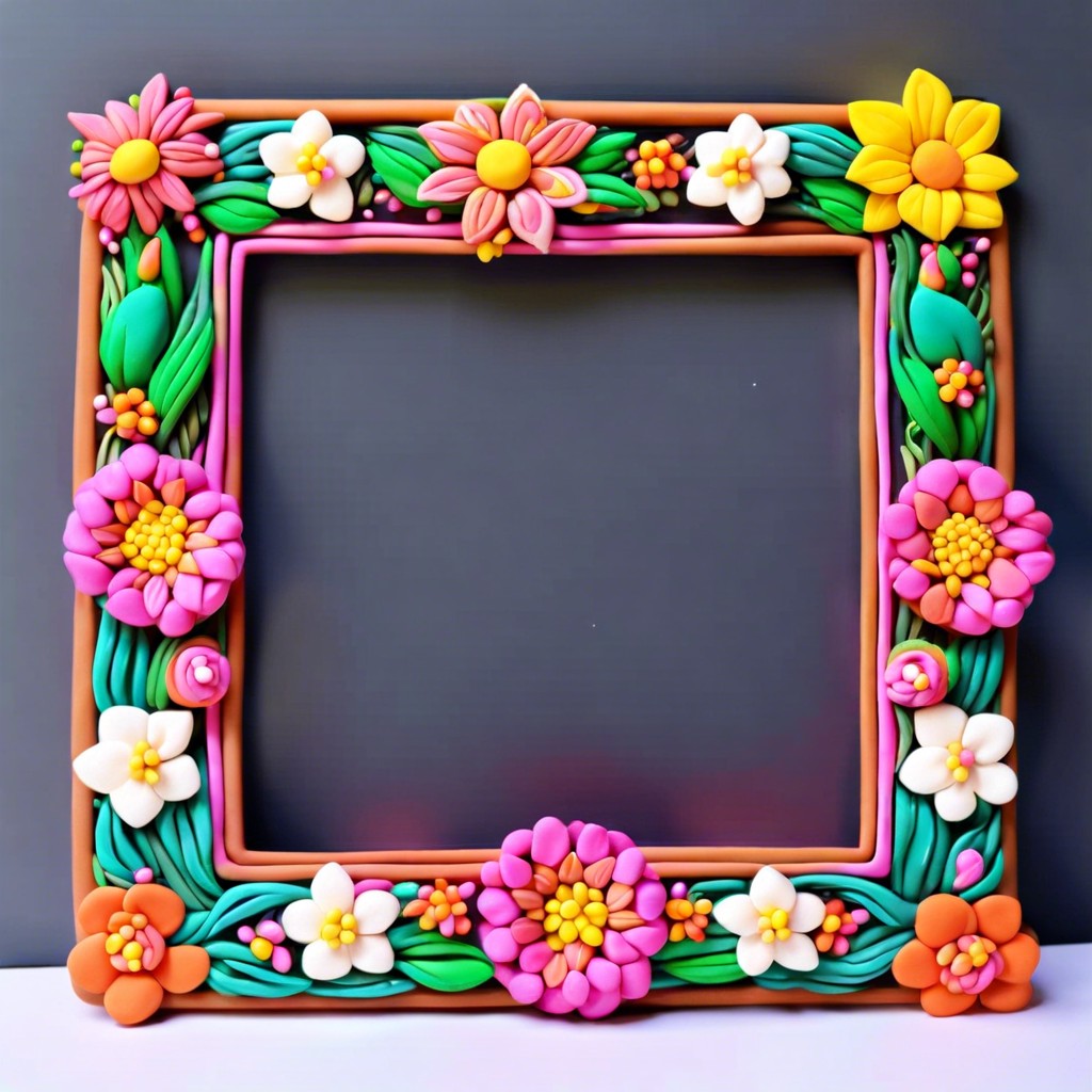 creating polymer clay picture frames