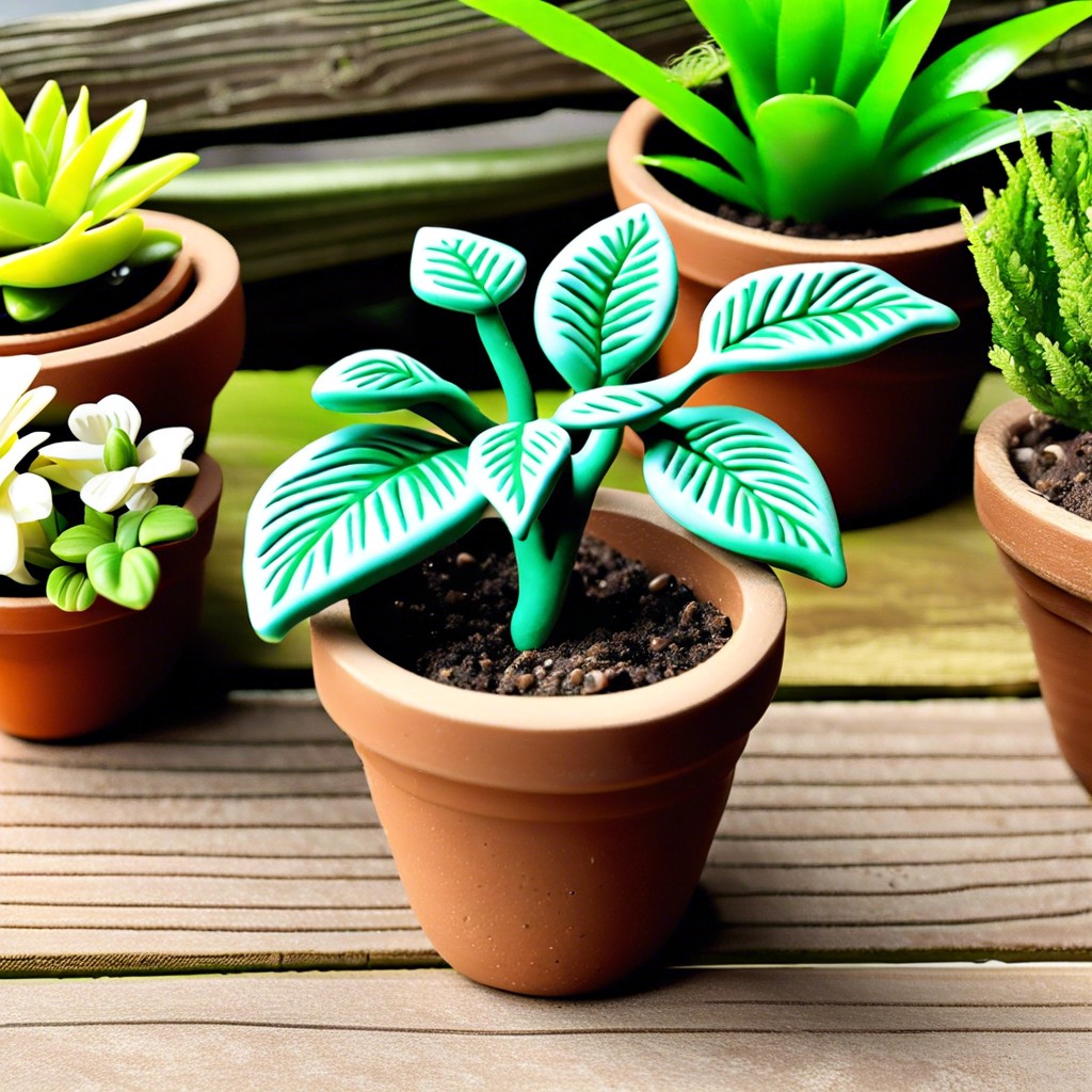 eco friendly polymer clay plant markers