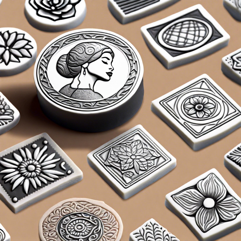 making polymer clay stamps for printing