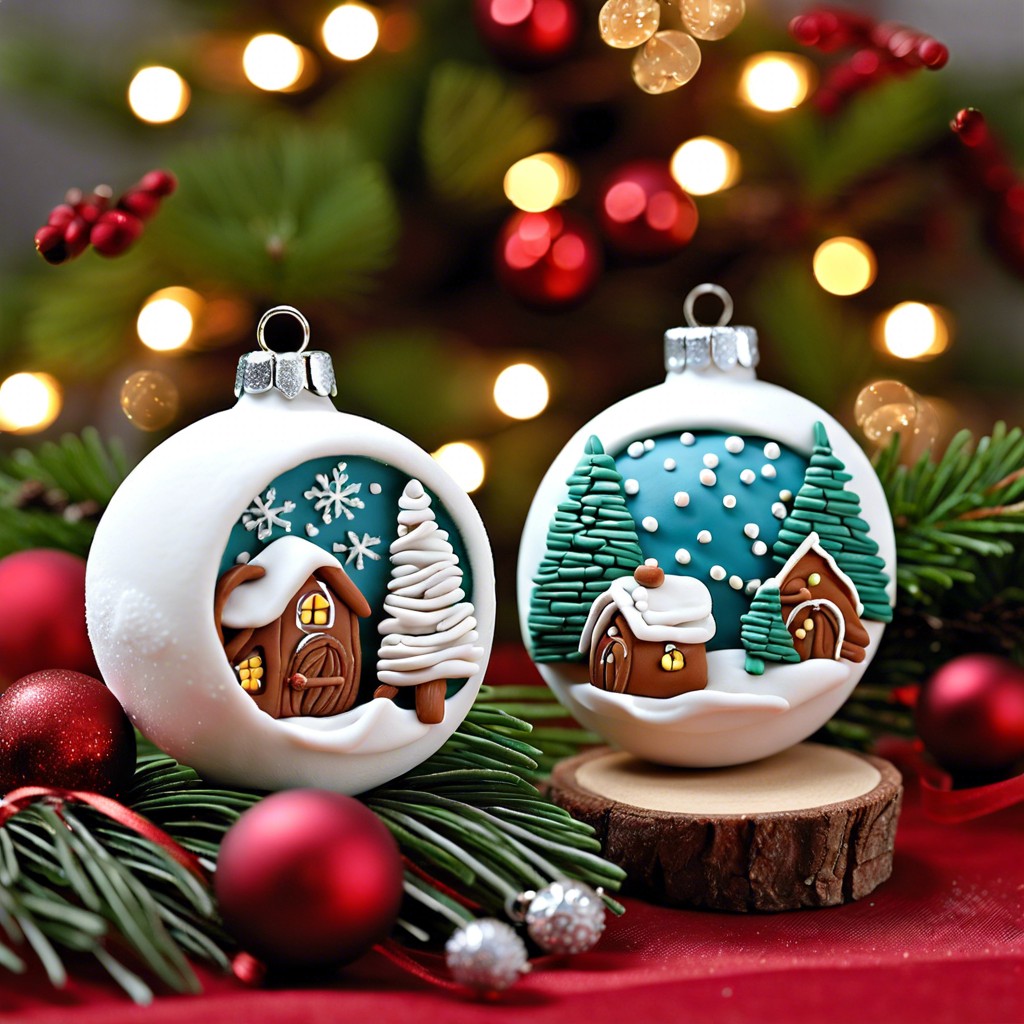 polymer clay holiday ornaments