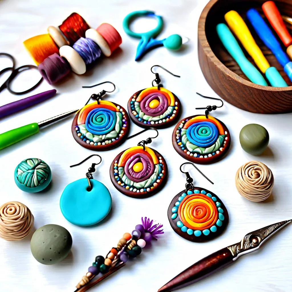 materials needed for polymer clay earrings