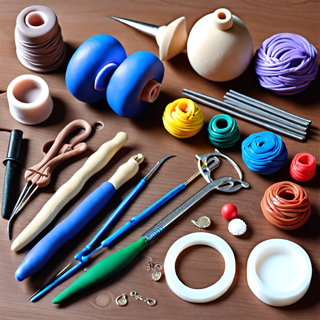 tools and materials for polymer clay ornaments